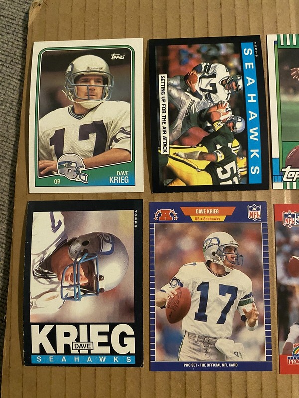 (14) Dave Krieg Lot Seattle Seahawks