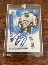 Pierre-Olivier Joseph IP Signed UD SP Rookie Card Psa Dna Coa Penguins