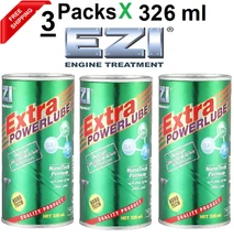 EZI Extra Power Lube Oil Engine Treatment NanoTech Formula Green(3Packs X 326ml)