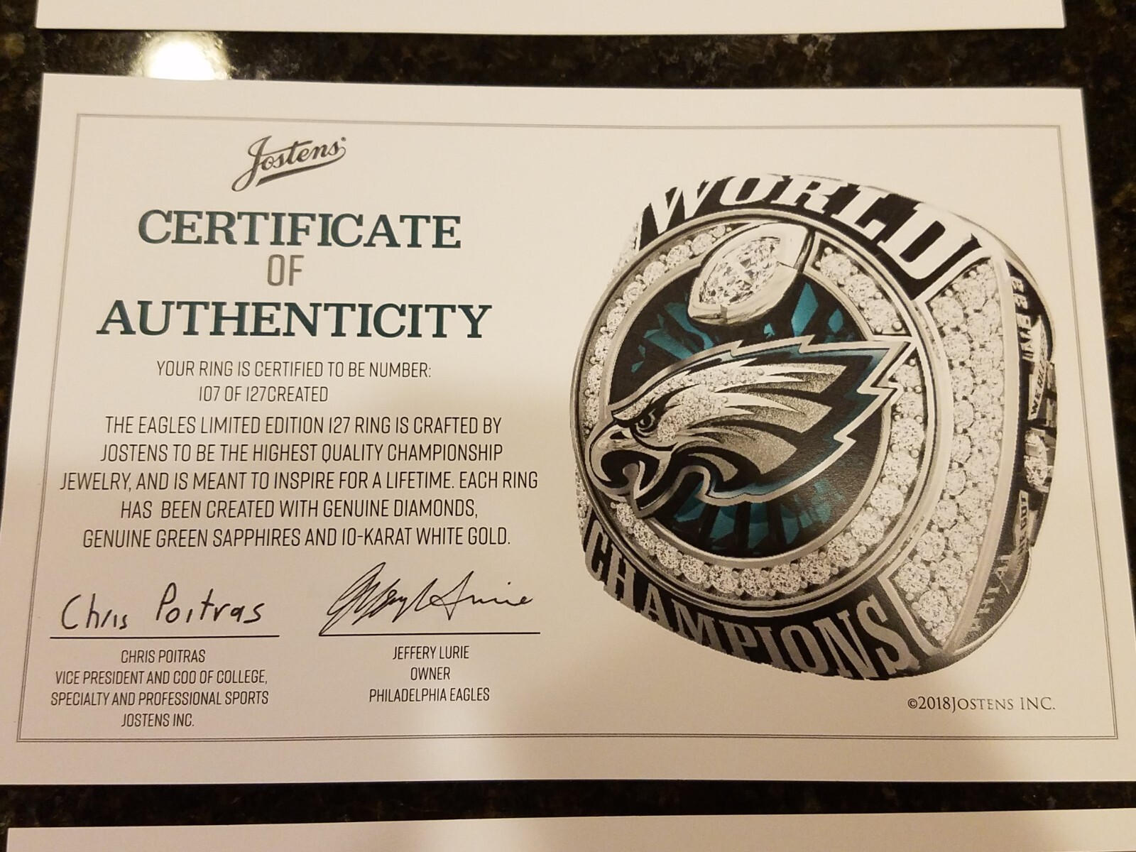 Philadelphia Eagles Limited Edition 127 Official Fan Super Bowl LII ...
