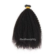 Afro Kinky Curly I Tip Human Hair Extension Pre Bonded Microlink I Tip Hair 100g
