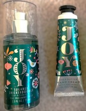 Bath  Body Works JOY SUGARED SNICKERDOODLE Fragrance Mist  Shea Hand Cream x 2