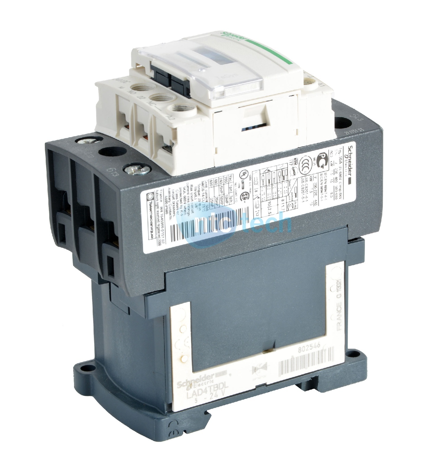 Schneider Electric TeSys D Contactor 3P (3 NO) - AC-3 440V 32A - 24V DC Coil