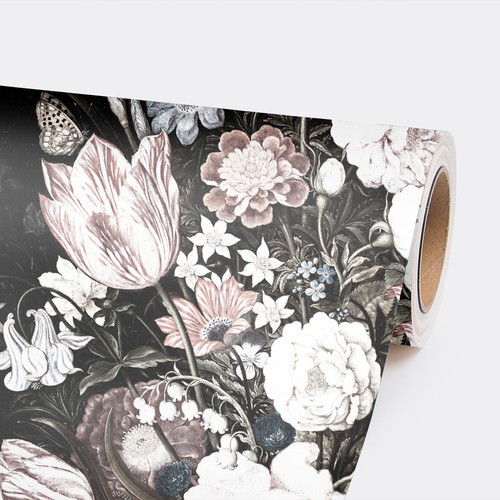 Vintage Floral Art Non-Woven wallpaper Vintage Flowers Wall mural Paintings Gift - Picture 2 of 9