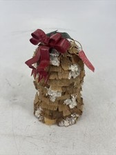 NEW Vintage Silvestri Christmas Ornament Large Pinecone with Red Bow