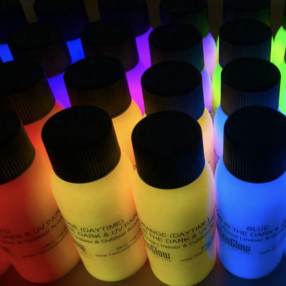 Glow in the Dark Paint, Green Ultra Glow - Multiple Colors - 4 fl oz