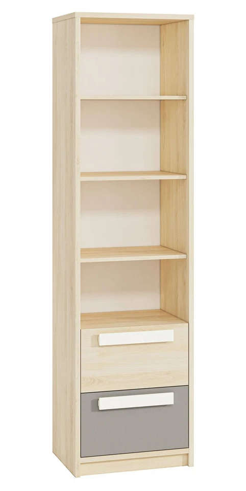Étagère Droite Bibliothèque 55x40x199cm Fjord Hêtre Gris - Photo 2/4