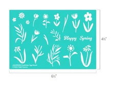 NEW “Spring Flowers” Chalk Couture Chalk Transfer Stencil Size A