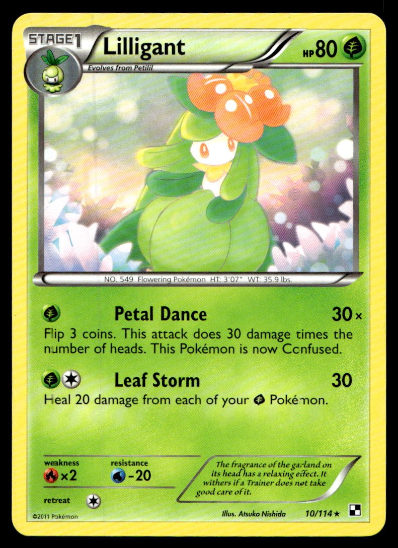 Lilligant Black and White Rare 10/114 2011 Pokemon TCG