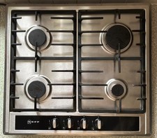 Neff Gas Hob 4-Burner Silver Hob. Used and in very good condition.
