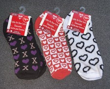 VALENTINE SOCKS  SIZE 5-9 3 Pairs