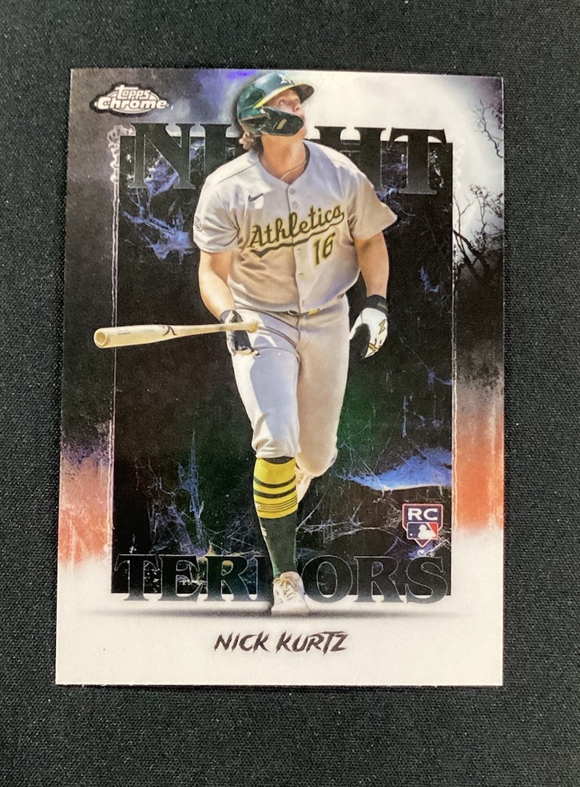 2025 Topps Chrome Update Series Night Terrors Nick Kurtz RC #NT-5 Athletics