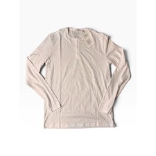 True Classic Nordstroms Mens White Long Sleeve Henley Shirt Size S TCT4203 NWT
