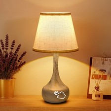 Touch Bedside Lamp Set 2, 3-Way Dimmable Farmhouse Table Lamps for Bedroom Read