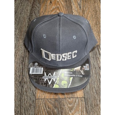Watch Dogs 2 DedSec Marcus Hat Grey Ubi Workshop Ubisoft Snapback Cap Skull Brim