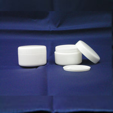 10x 5 ml Doppelwandiger PP Tiegel Gel Dose weiss mit Dichtscheibe