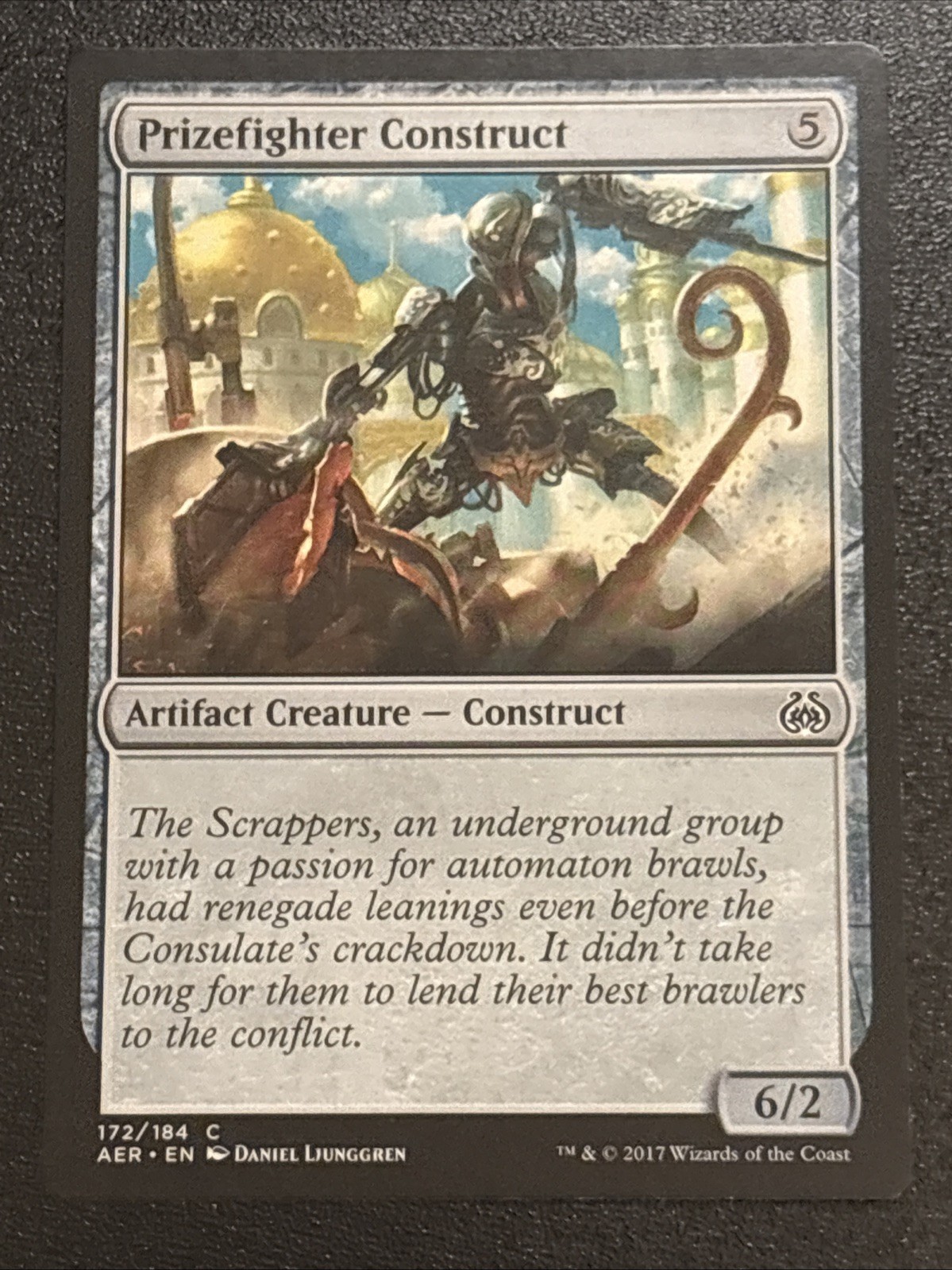 MTG Aether Revolt Prizefighter Construct 172/184
