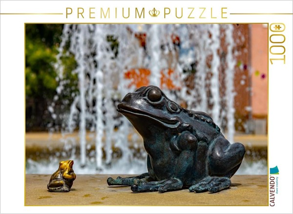 Calvendo Puzzle Wasserspiel Auf Dem Marktplatz | 1000 Teile Lege-GrößE 64 × 48 C-image