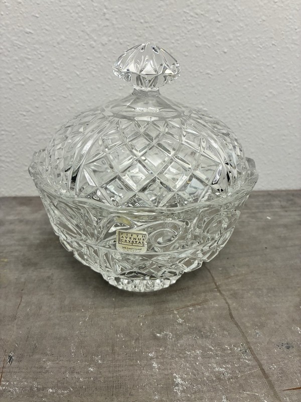 Fifth Avenue Crystal Covered Candy Dish – 24% Lead Crystal