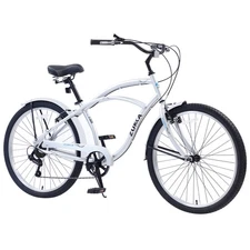 Men's Beach Cruiser Bike, 7 Speed Bicycles, 26 Inch, 17 inFrame, Double V brakes