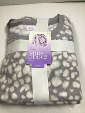 Women's Thermal Pajama Set Stars Above Leopard Print Gray Size XXL New With Tags