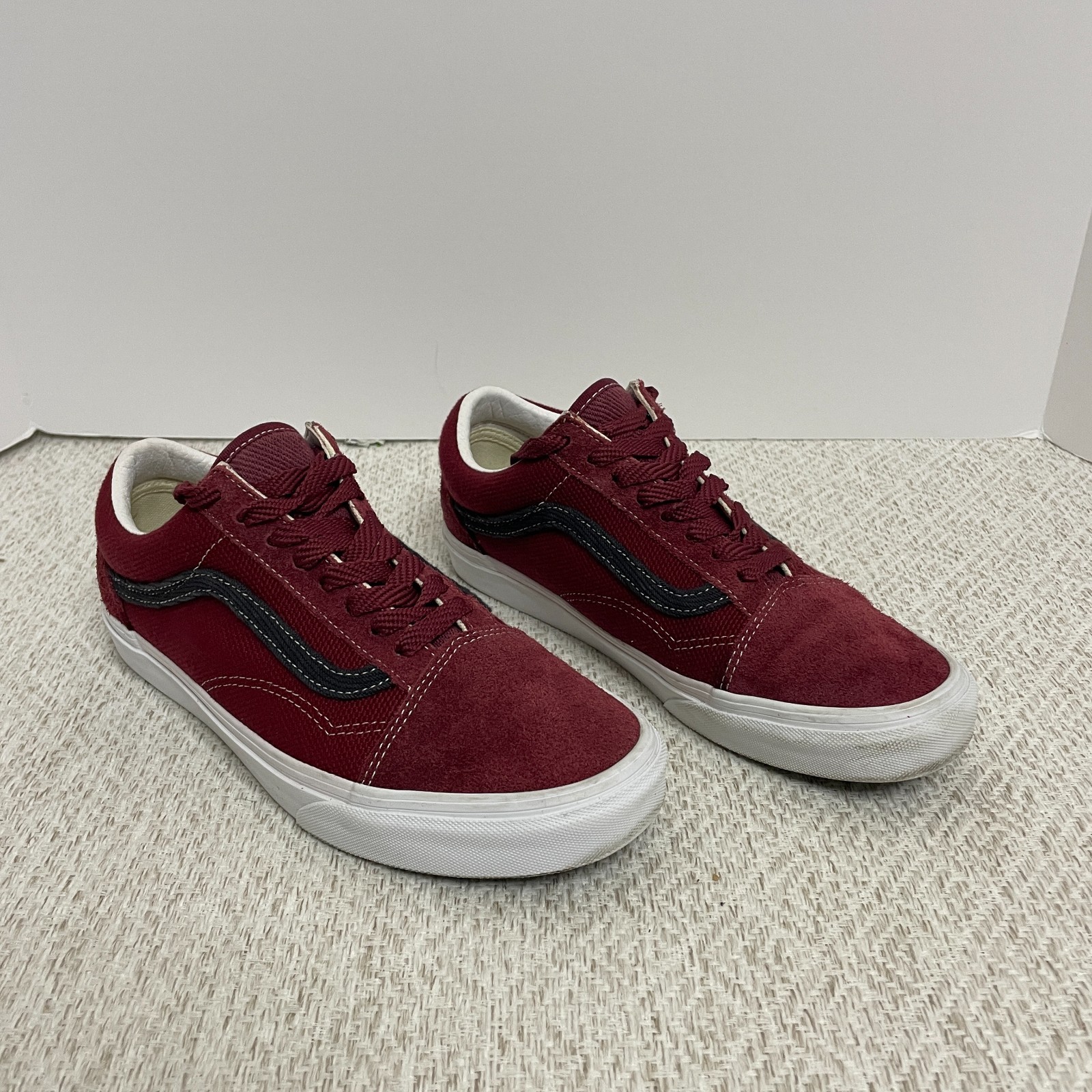SAOLA Sneakers basse da skateboard Vans uomo 7 5 donna 9 rosso cremisi nero 751505