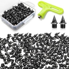 240 PCS 1/4" Black Steel Track Spikes Pyramid Cross Country Replacement