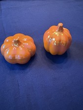 Target Bullseye Playground 2025 Halloween 2 Ceramic Mini Iridescent Pumpkins NEW