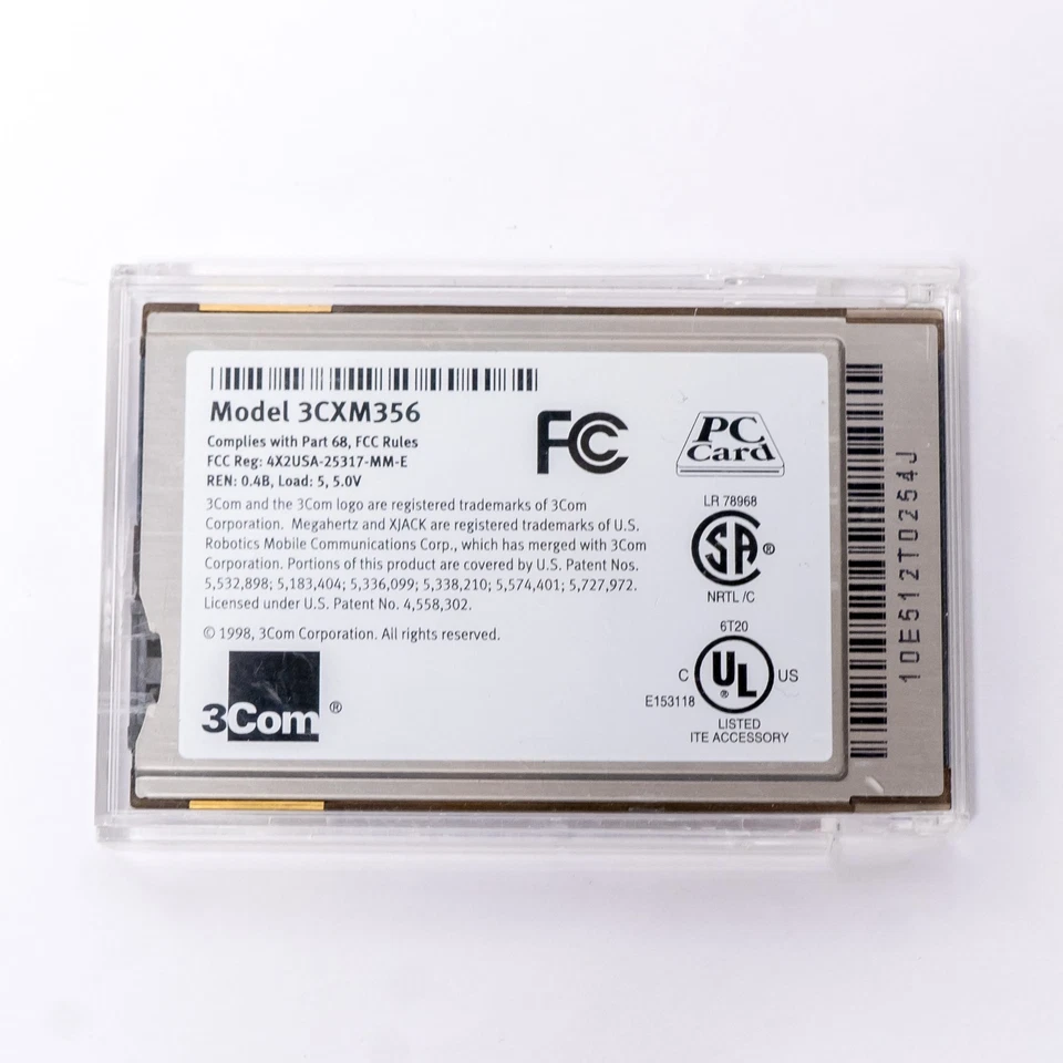 3Com Megahertz 56K WinModem PCMCIA PC Card with XJACK Connector - Image 3 of 4