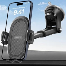 APPS2Car Suction Cup Phone Mount, Universal Holders Black-1st Version 
