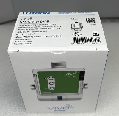 New Lutron RMJS-8TN-DV-B Vive PowPak RMJS8TNDVB