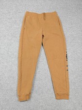 Carhartt Sweatpants Boys 18-20 Brown Fleece Joggers Elastic Waist Leg Logo