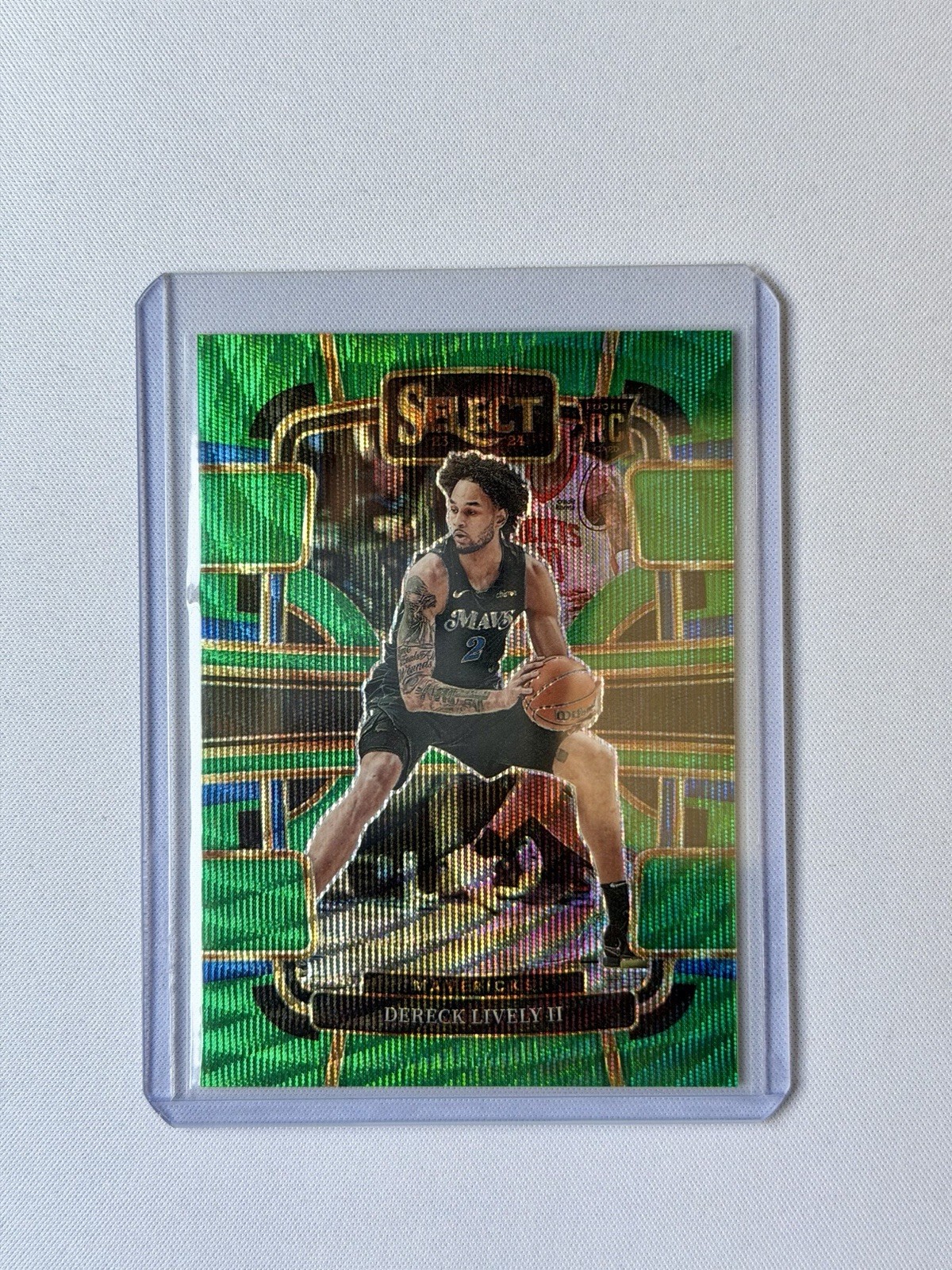 2023-24 Panini Select - Concourse Green Wave Prizm 34/50 #76 Dereck Lively (RC)