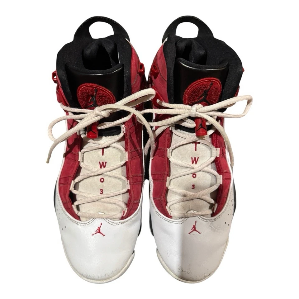 尺寸 US 11 Jordan 男式 6 戒指 'White Carmine' (322992-106) 正品 — 第 2/4 张图片