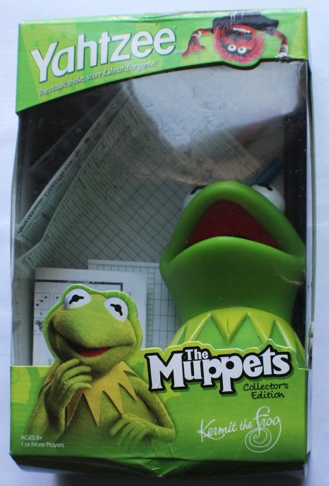 The Muppets Yahtzee Collector’s Edition Hasbro w/ Kermit Dice Cup & Custom Dice - Image 2 of 4