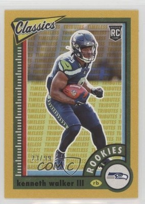 2022 Classics Timeless Tributes Gold 23/99 Kenneth Walker III #158 Rookie RC 1u6