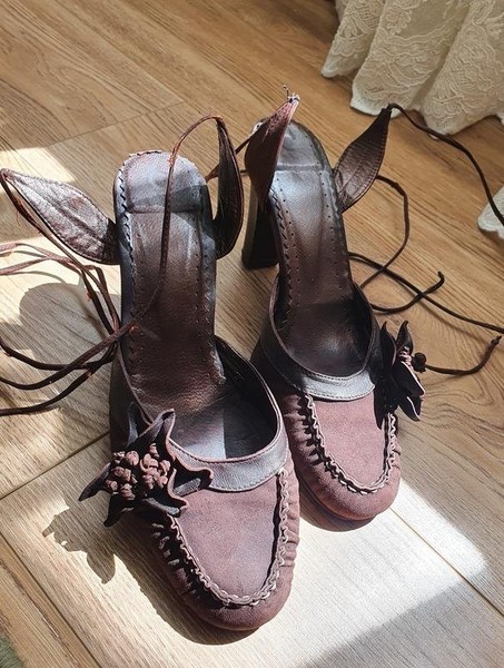 Women Carlo Pazolini Heels Brown Suede 37.5