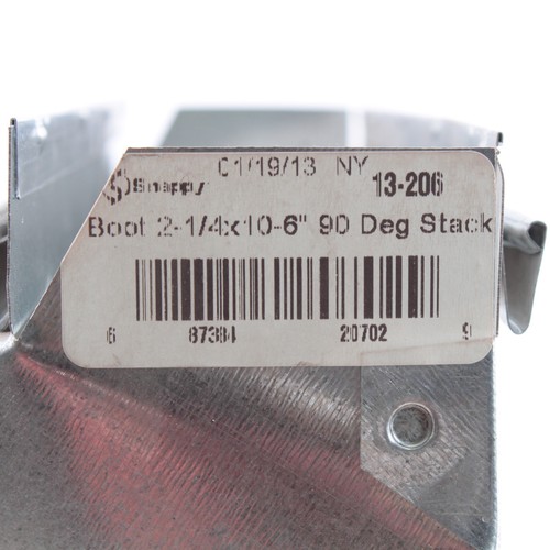 Snappy 13-206 90 Degree Galvanized Steel Stack Boot 2-1/4 x 10 in. 6 in. Dia - Picture 5 of 8