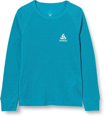 Odlo Kids Active Warm Baselayer Long Sleeve Shirt, Blue, 104