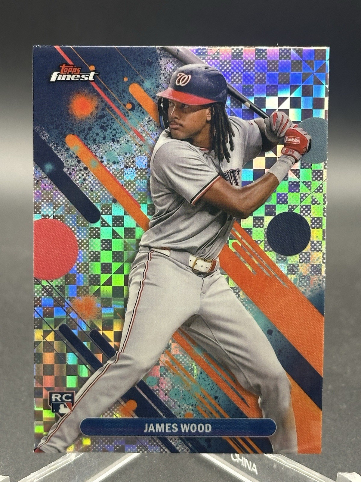 James Wood 2025 Topps Finest Rookie Checkerboard Parallel #100 Nationals