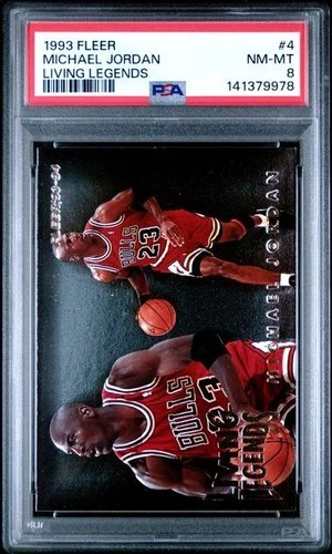 1993 Fleer Michael Jordan Living Legends 4 PSA 8