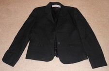 VTG Evan-Picone Petites Size 6 One Button Blazer Black 100 Worsted Wool Career