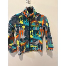 Columbia Kids Fleece Jacket Size S Colorful Geometric Print Full Zip Outdoor