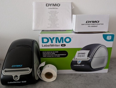 Dymo LabelWriter 450 Thermodrucker Etikettendrucker + OVP / Guter Zustand