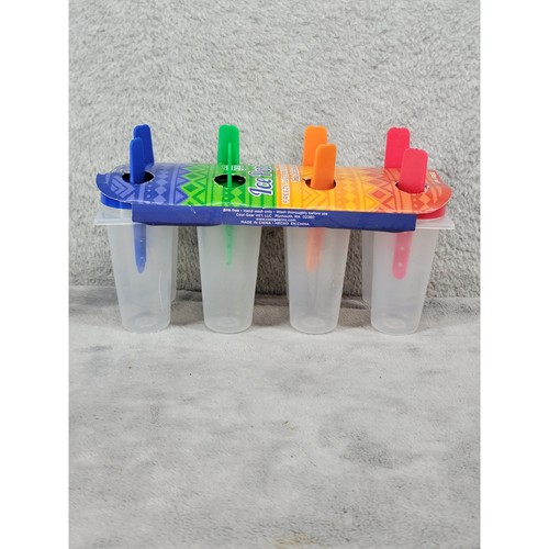 Cool Gear Ice Pop Tray 8 Molds Multi-Color Reusable BPA Free Popsicle Maker