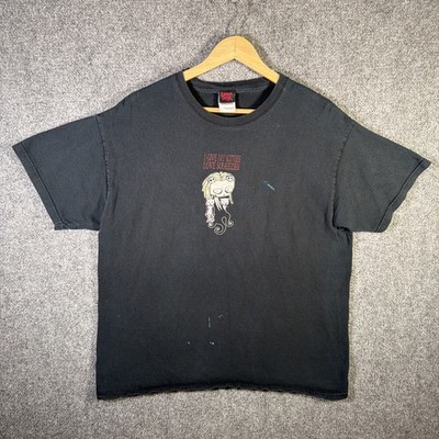 Vintage Roman Dirge Shirt Mens Large Black Y2K Faded Hot Topic Punk Emo Goth Cat