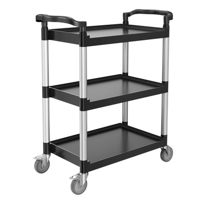 Uimoso Heavy Duty Utility Cart 300 lbs Capacity 3-tier Service Cart with Wheels
