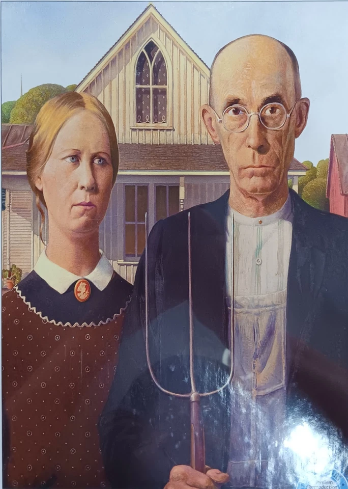 American Gothic Puzzle 1000 Piece Grant Wood Fine Art Jigsaw - Image 3 of 3