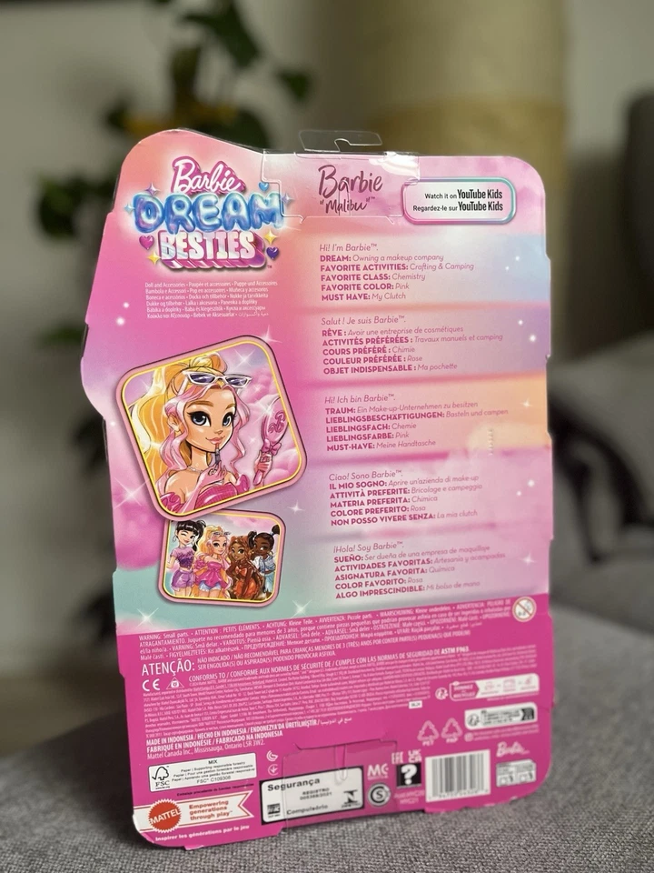 Mattel HYC21 - Barbie - Dream Besties - Malibu Puppe – Modepuppe + Zubehör - Bild 2 von 2