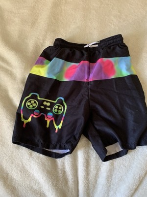 Game On Graphic Black Kids Shorts Size 8 By Shien Drawstring
